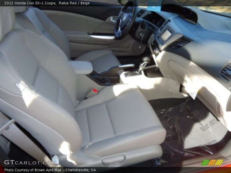 Rallye Red / Beige 2012 Honda Civic EX-L Coupe