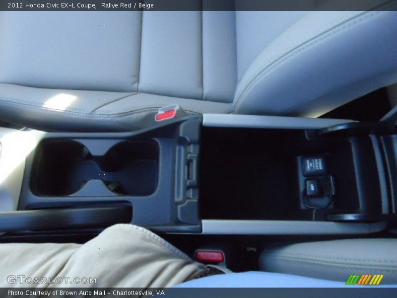 Rallye Red / Beige 2012 Honda Civic EX-L Coupe
