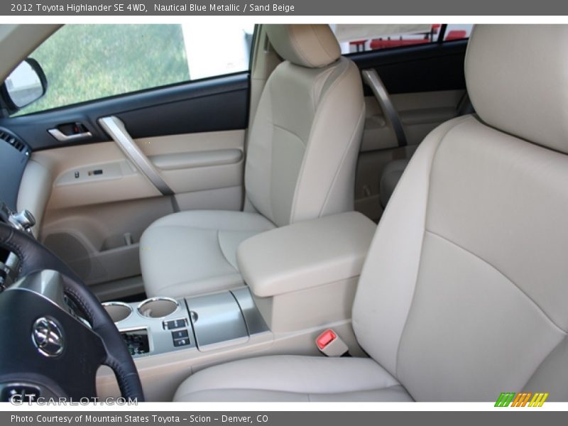 Nautical Blue Metallic / Sand Beige 2012 Toyota Highlander SE 4WD