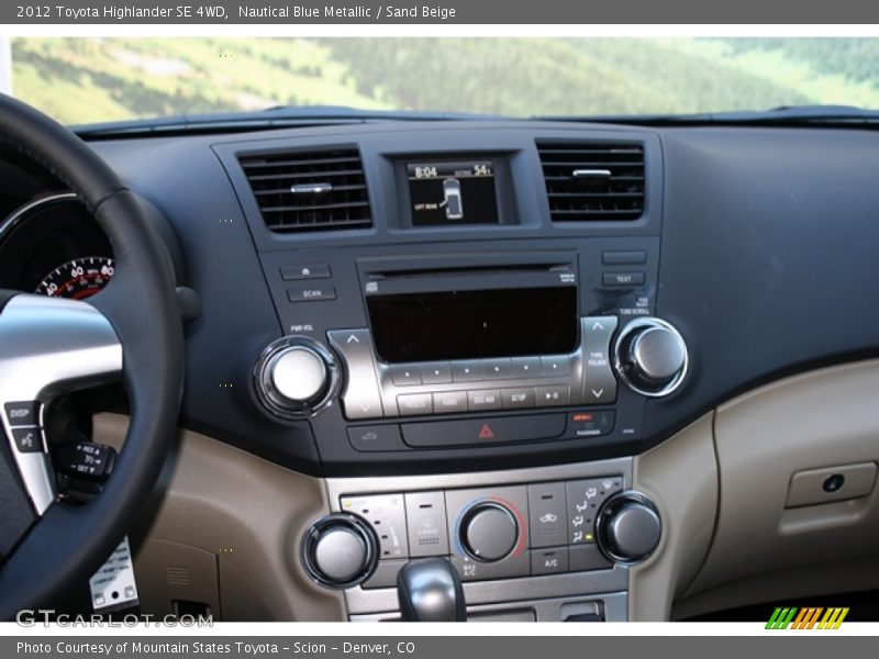 Nautical Blue Metallic / Sand Beige 2012 Toyota Highlander SE 4WD