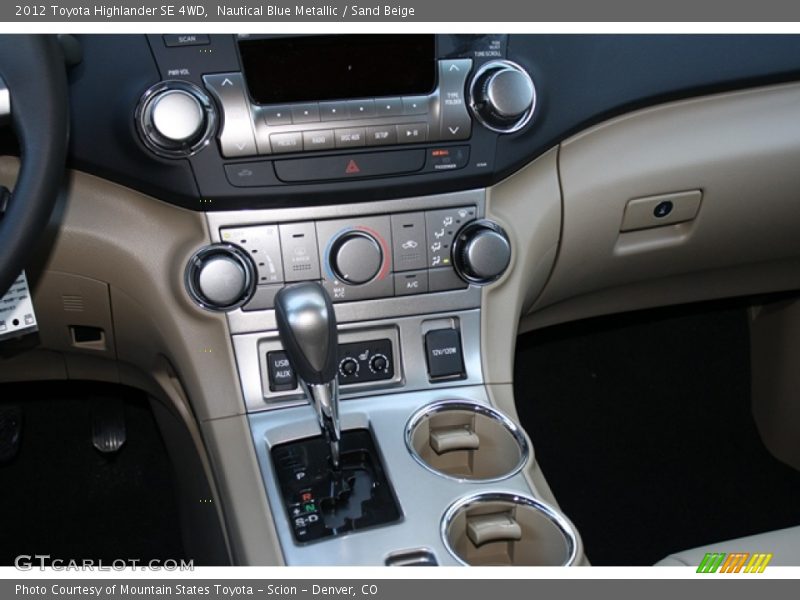 Nautical Blue Metallic / Sand Beige 2012 Toyota Highlander SE 4WD
