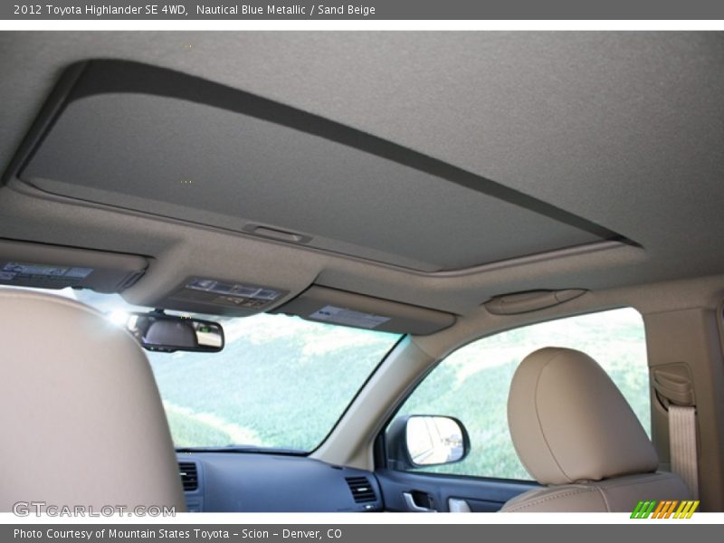 Nautical Blue Metallic / Sand Beige 2012 Toyota Highlander SE 4WD