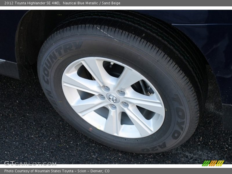 Nautical Blue Metallic / Sand Beige 2012 Toyota Highlander SE 4WD