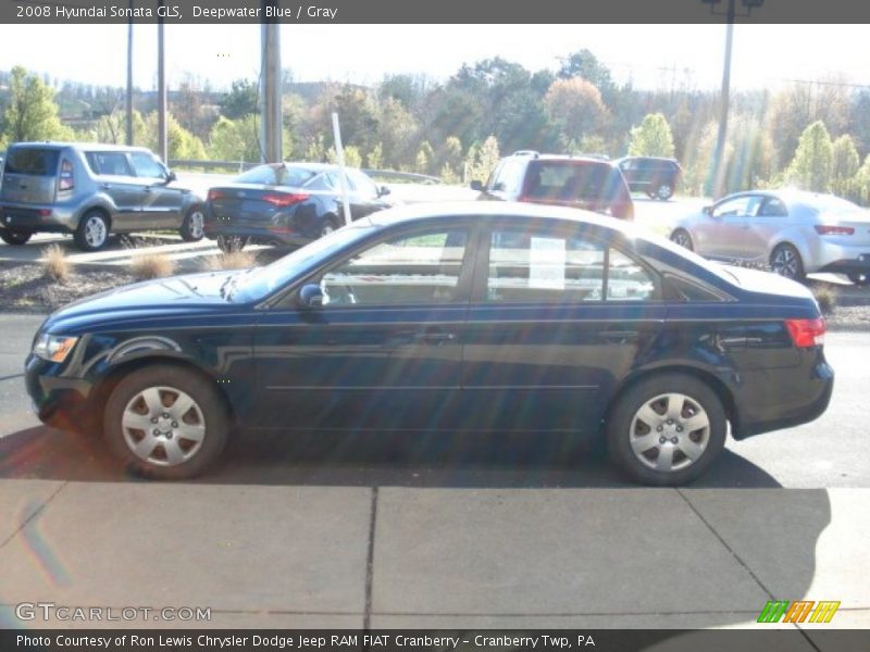 Deepwater Blue / Gray 2008 Hyundai Sonata GLS