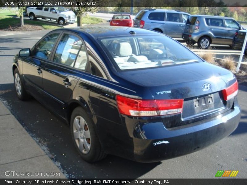 Deepwater Blue / Gray 2008 Hyundai Sonata GLS