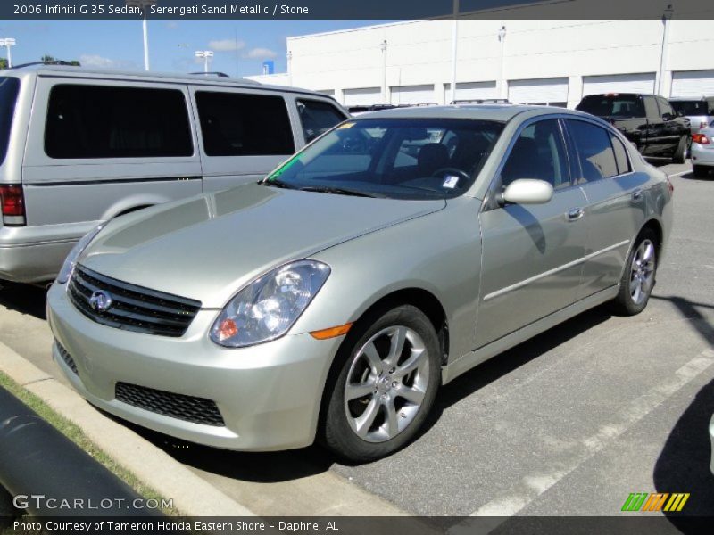 Serengeti Sand Metallic / Stone 2006 Infiniti G 35 Sedan