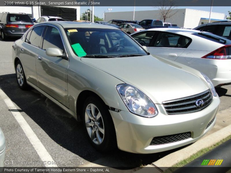Serengeti Sand Metallic / Stone 2006 Infiniti G 35 Sedan