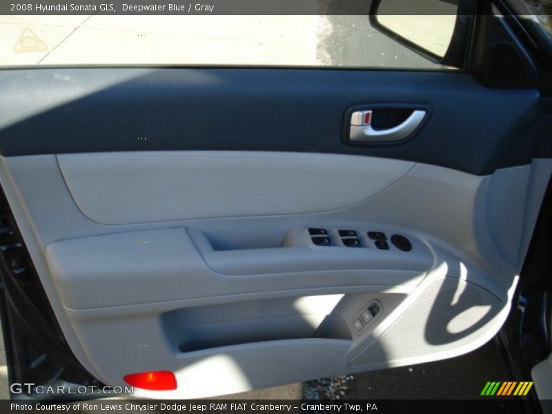 Deepwater Blue / Gray 2008 Hyundai Sonata GLS