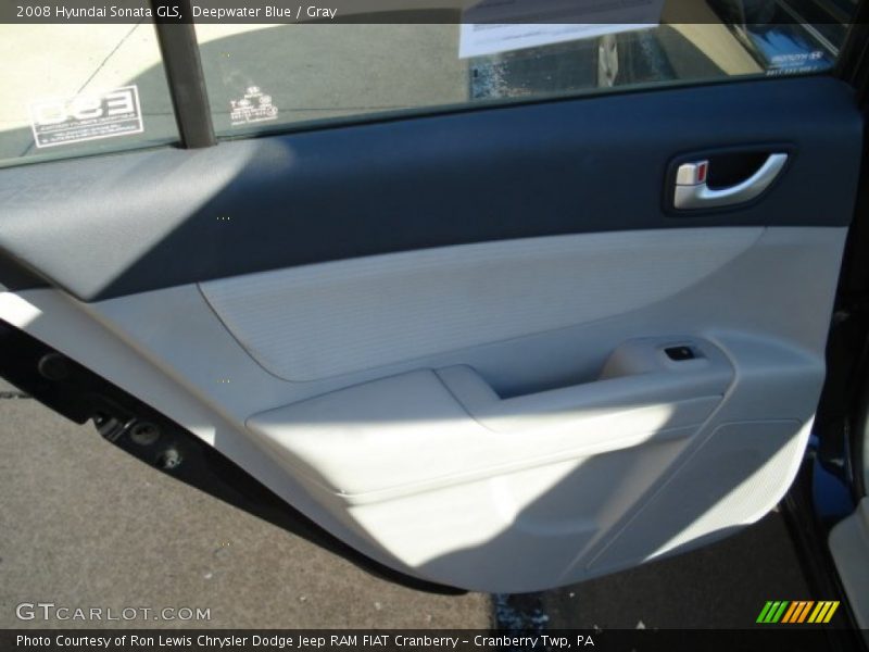 Deepwater Blue / Gray 2008 Hyundai Sonata GLS
