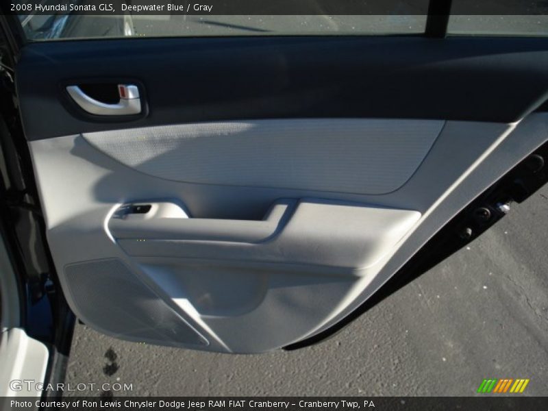 Deepwater Blue / Gray 2008 Hyundai Sonata GLS
