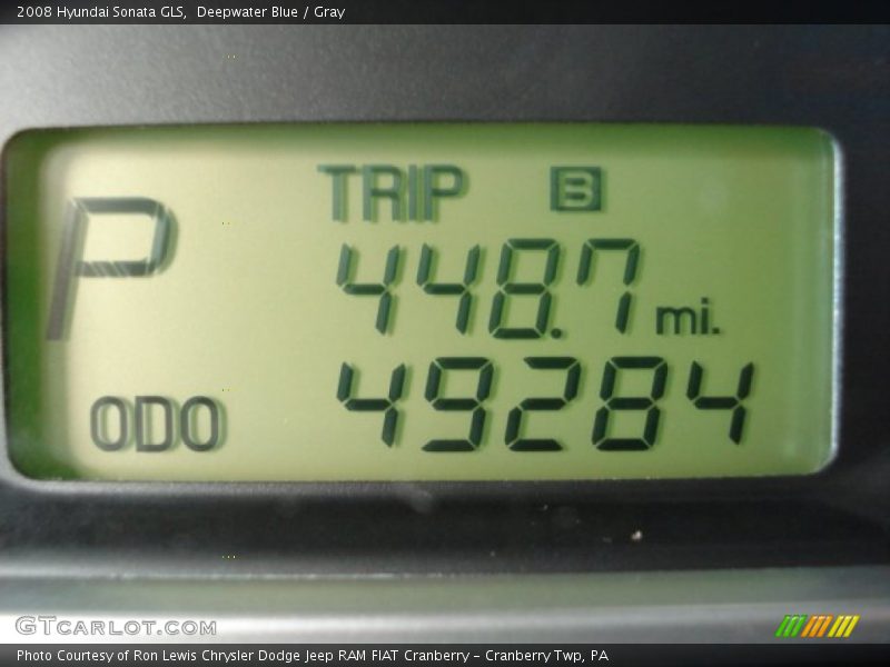 Deepwater Blue / Gray 2008 Hyundai Sonata GLS