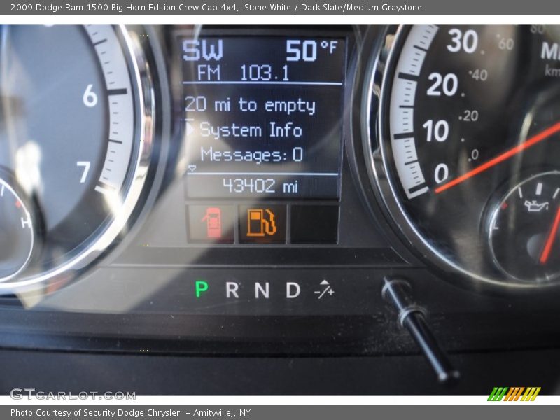 Stone White / Dark Slate/Medium Graystone 2009 Dodge Ram 1500 Big Horn Edition Crew Cab 4x4