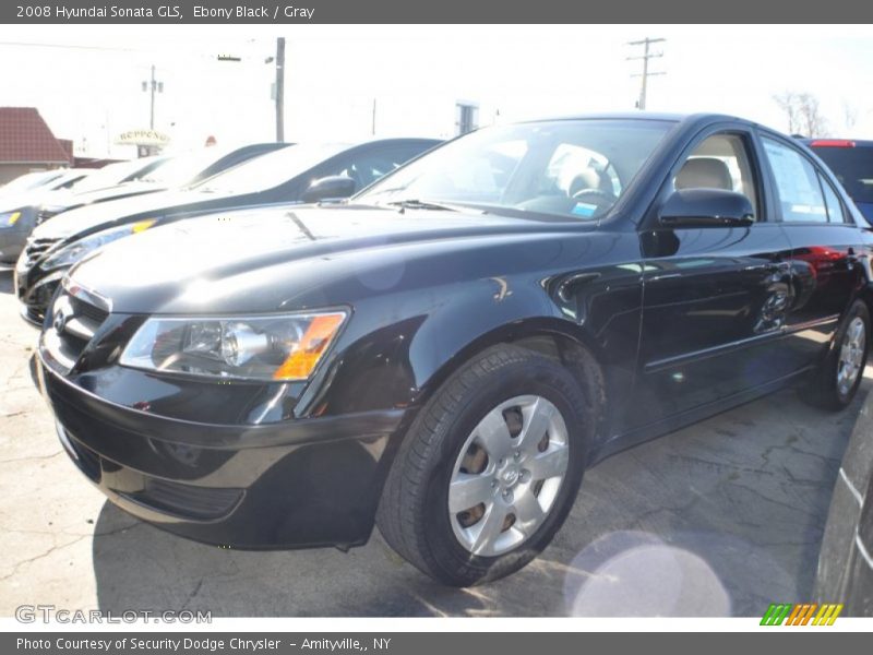 Ebony Black / Gray 2008 Hyundai Sonata GLS