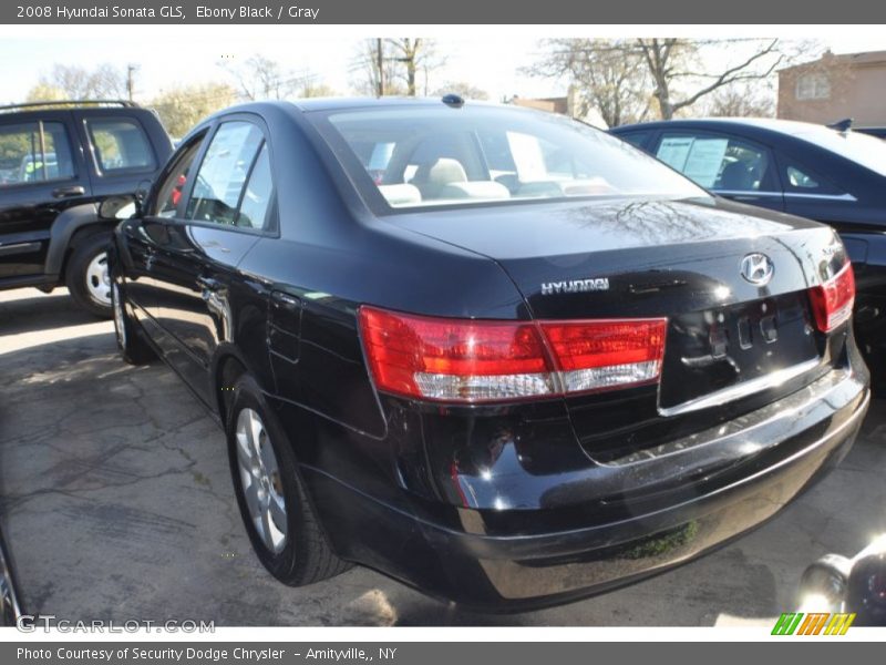 Ebony Black / Gray 2008 Hyundai Sonata GLS