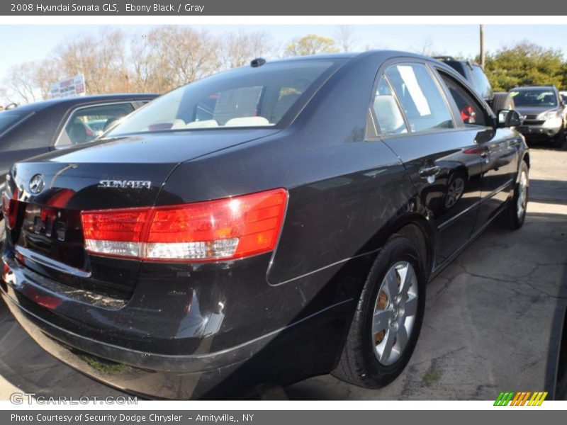 Ebony Black / Gray 2008 Hyundai Sonata GLS