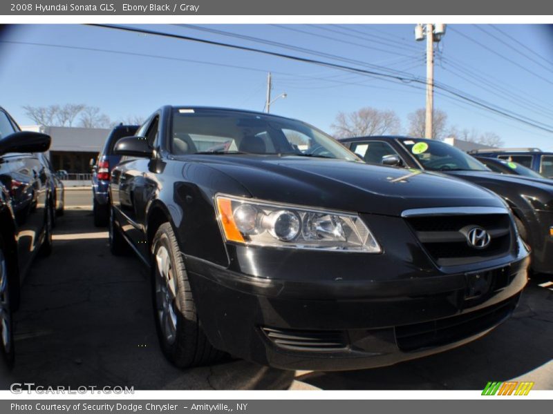 Ebony Black / Gray 2008 Hyundai Sonata GLS