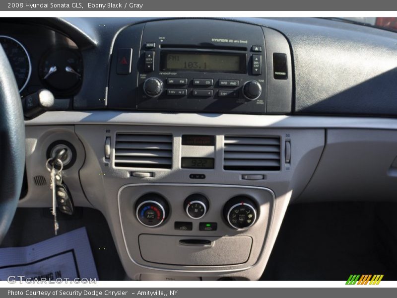 Ebony Black / Gray 2008 Hyundai Sonata GLS
