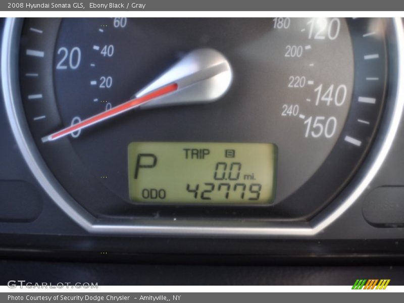 Ebony Black / Gray 2008 Hyundai Sonata GLS