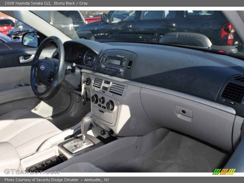 Ebony Black / Gray 2008 Hyundai Sonata GLS