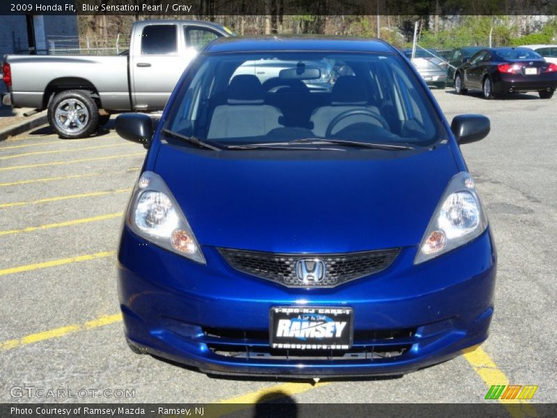 Blue Sensation Pearl / Gray 2009 Honda Fit