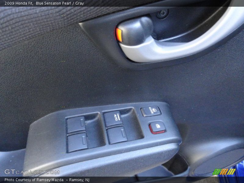 Blue Sensation Pearl / Gray 2009 Honda Fit