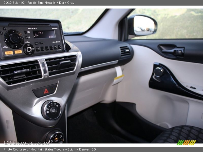 Pacific Blue Metallic / Dark Gray 2012 Scion iQ