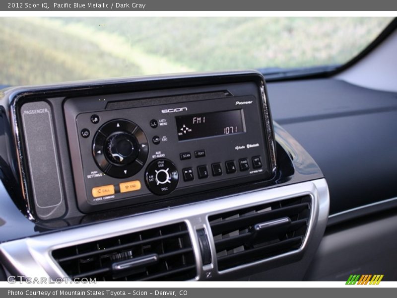 Pacific Blue Metallic / Dark Gray 2012 Scion iQ
