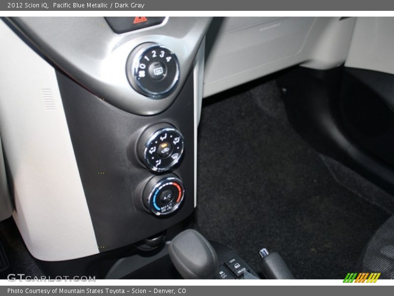 Pacific Blue Metallic / Dark Gray 2012 Scion iQ