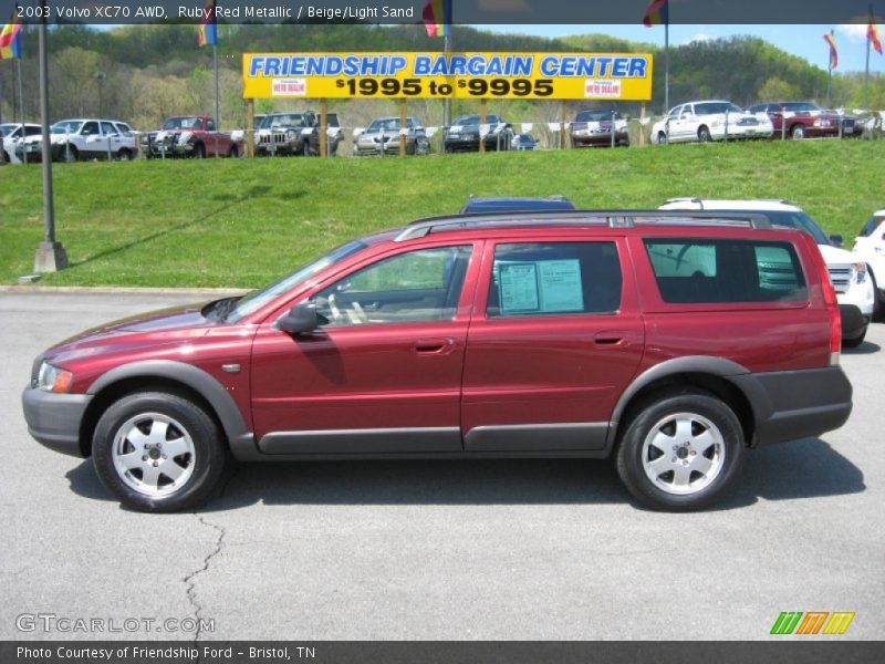 Ruby Red Metallic / Beige/Light Sand 2003 Volvo XC70 AWD