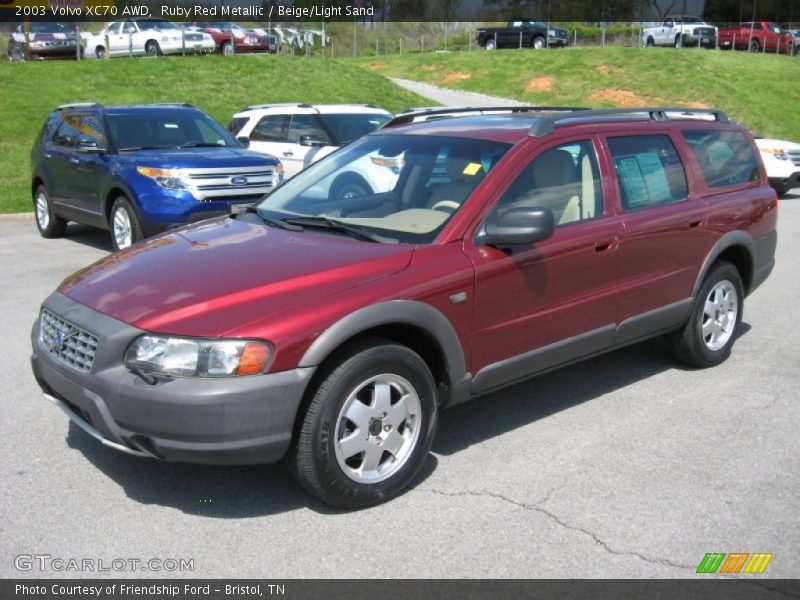 Ruby Red Metallic / Beige/Light Sand 2003 Volvo XC70 AWD