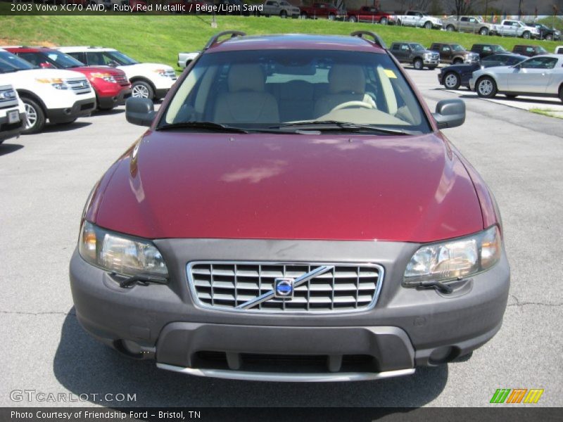 Ruby Red Metallic / Beige/Light Sand 2003 Volvo XC70 AWD
