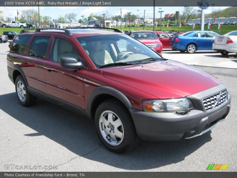 Ruby Red Metallic / Beige/Light Sand 2003 Volvo XC70 AWD