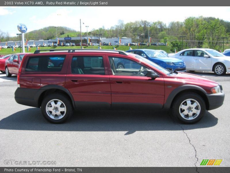 Ruby Red Metallic / Beige/Light Sand 2003 Volvo XC70 AWD