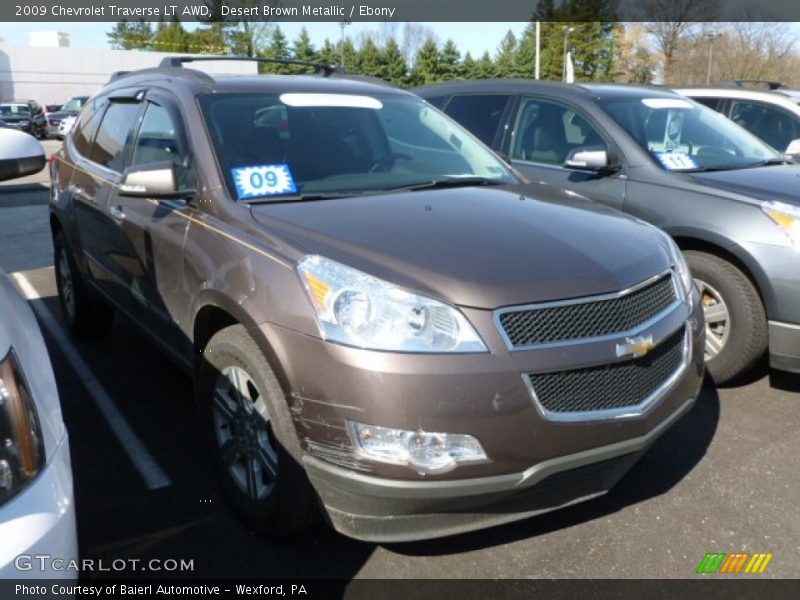 Desert Brown Metallic / Ebony 2009 Chevrolet Traverse LT AWD