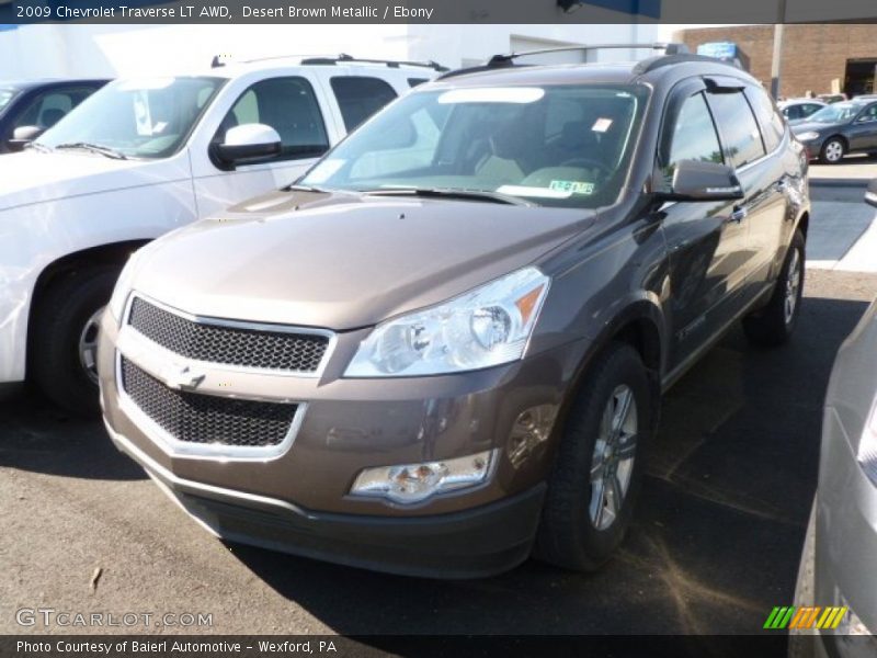 Desert Brown Metallic / Ebony 2009 Chevrolet Traverse LT AWD