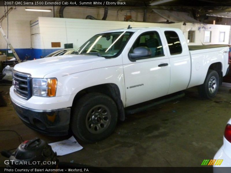 Summit White / Ebony Black 2007 GMC Sierra 1500 Extended Cab 4x4