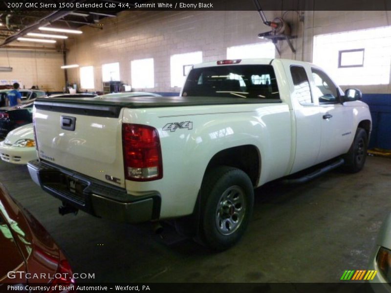 Summit White / Ebony Black 2007 GMC Sierra 1500 Extended Cab 4x4