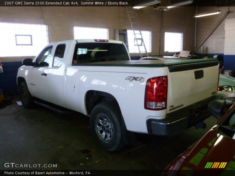 Summit White / Ebony Black 2007 GMC Sierra 1500 Extended Cab 4x4