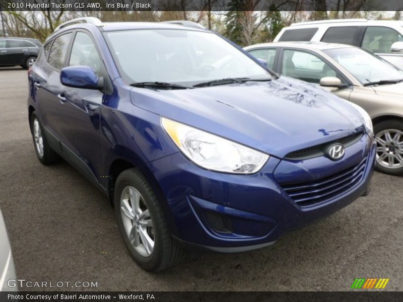 Iris Blue / Black 2010 Hyundai Tucson GLS AWD
