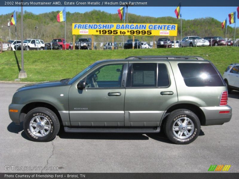 Estate Green Metallic / Medium Dark Parchment 2002 Mercury Mountaineer AWD