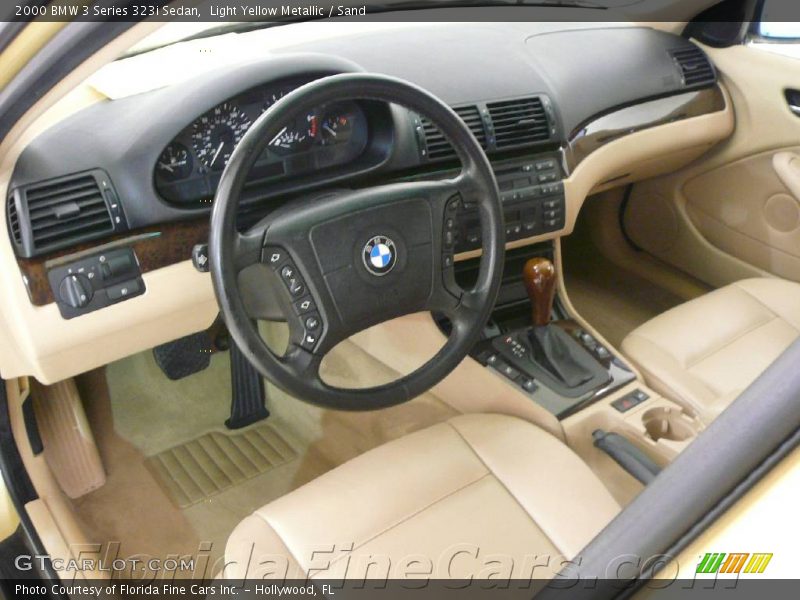 Light Yellow Metallic / Sand 2000 BMW 3 Series 323i Sedan