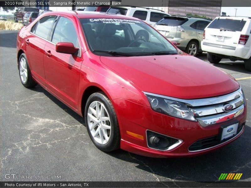 Sangria Red Metallic / Charcoal Black 2010 Ford Fusion SEL V6