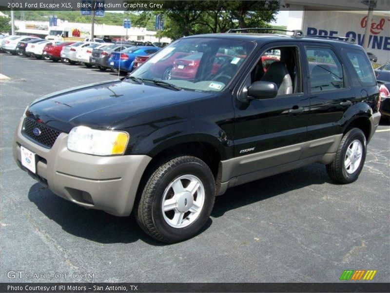 Black / Medium Graphite Grey 2001 Ford Escape XLS