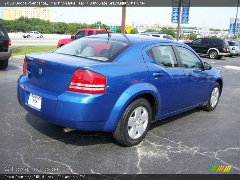 Marathon Blue Pearl / Dark Slate Gray/Light Slate Gray 2008 Dodge Avenger SE
