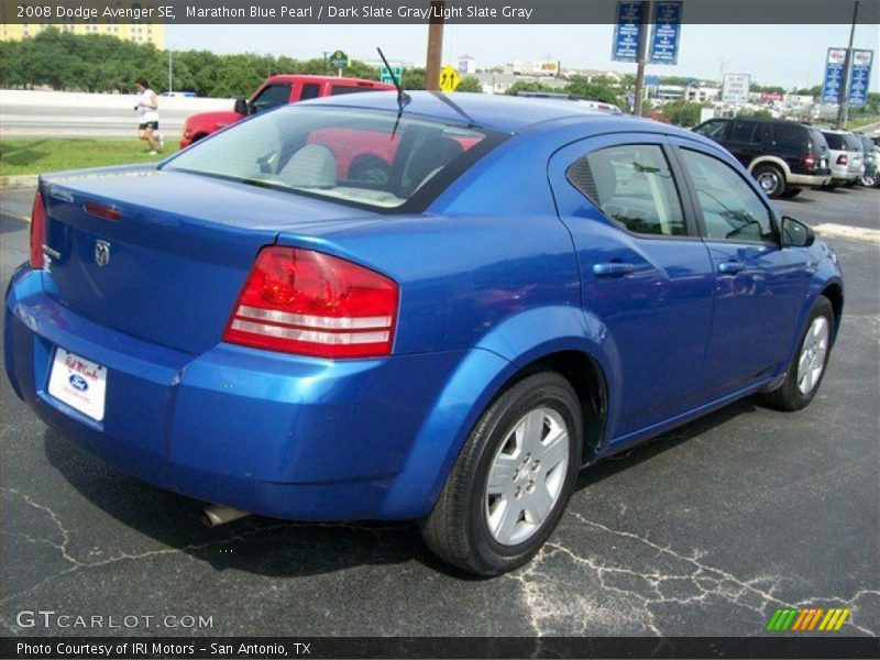 Marathon Blue Pearl / Dark Slate Gray/Light Slate Gray 2008 Dodge Avenger SE
