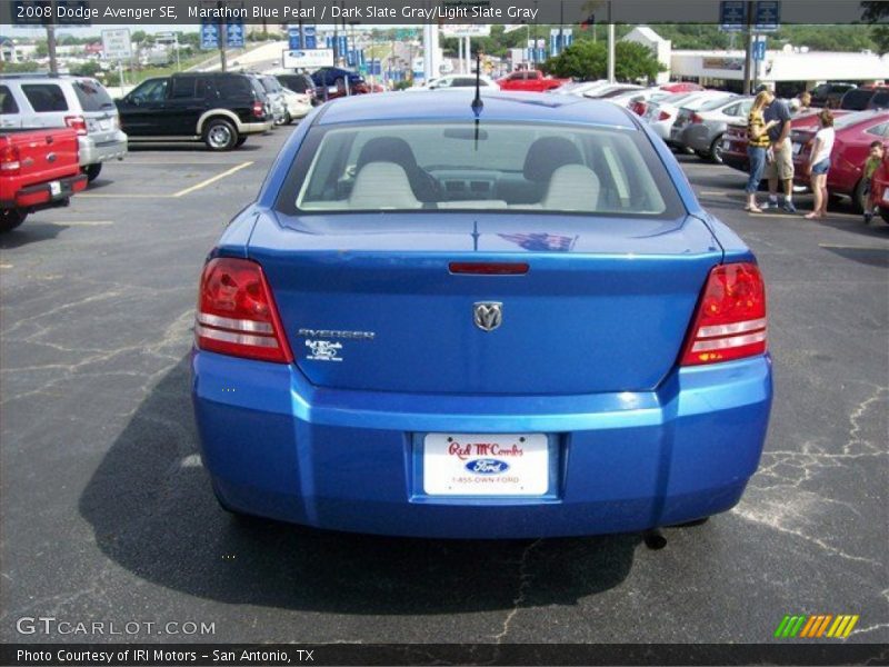 Marathon Blue Pearl / Dark Slate Gray/Light Slate Gray 2008 Dodge Avenger SE