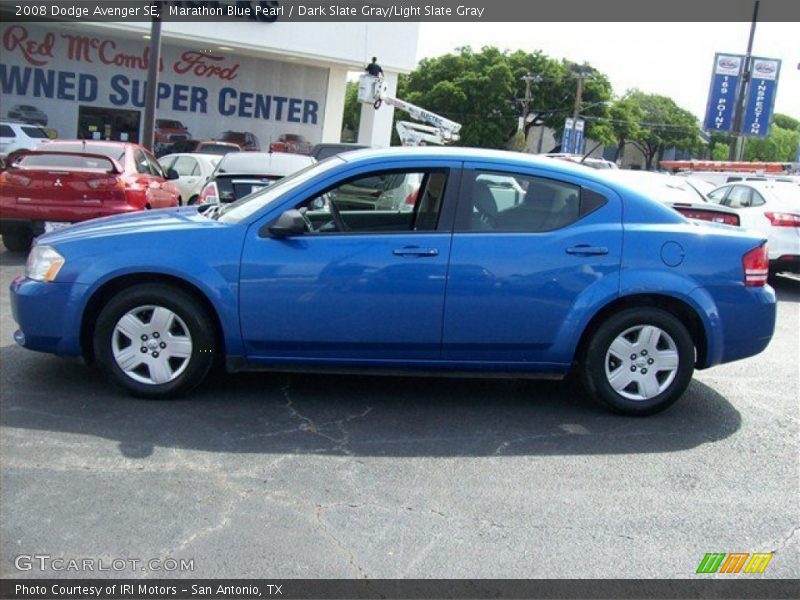 Marathon Blue Pearl / Dark Slate Gray/Light Slate Gray 2008 Dodge Avenger SE