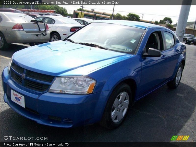 Marathon Blue Pearl / Dark Slate Gray/Light Slate Gray 2008 Dodge Avenger SE