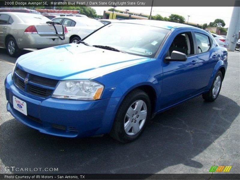 Marathon Blue Pearl / Dark Slate Gray/Light Slate Gray 2008 Dodge Avenger SE