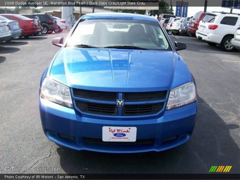 Marathon Blue Pearl / Dark Slate Gray/Light Slate Gray 2008 Dodge Avenger SE